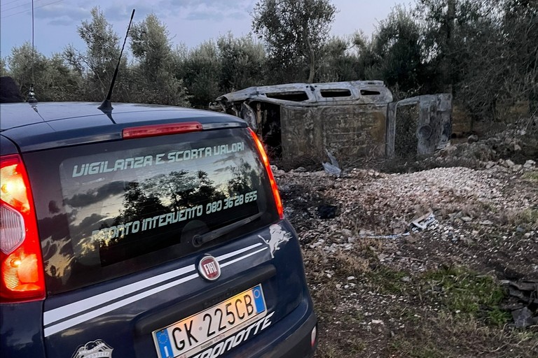 Il Fiat Qubo ritrovato in località San Martino
