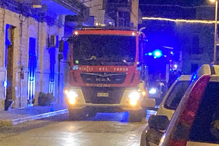 L'intervento dei Vigili del Fuoco