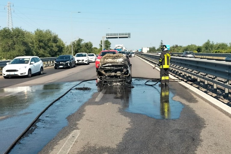 L'intervento dei Vigili del Fuoco