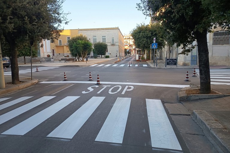 Segnaletica orizzontale. <span>Foto Comune di Giovinazzo</span>
