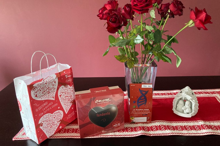 Cuore di cioccolato per Telethon