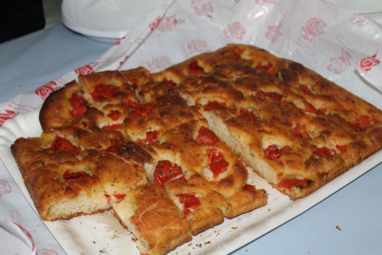 Esposizione di focaccia