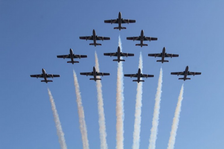 Frecce Tricolori su Giovinazzo. <span>Foto Gianluca Battista</span>