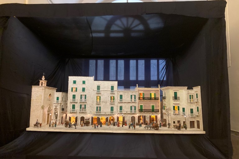 Presepe ambientato in piazza Costantinopoli. <span>Foto Marzia Morva</span>