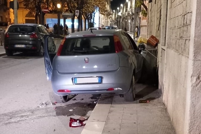 L'incidente stradale avvenuto in via Marconi