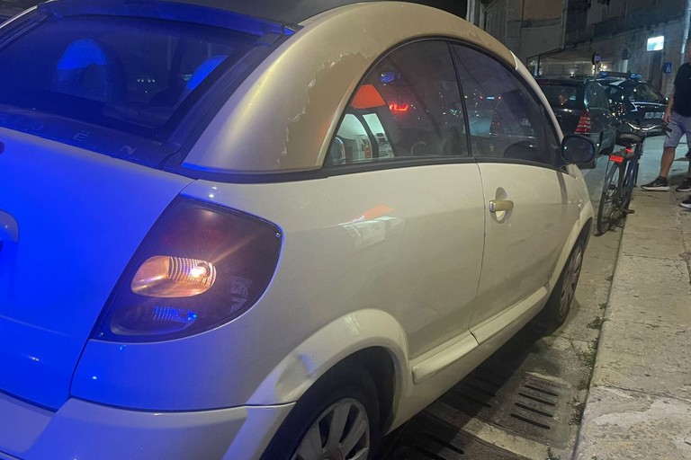 L'incidente stradale avvenuto in piazza Vittorio Emanuele II