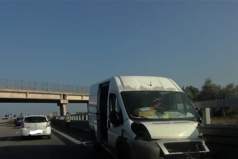 Il Fiat Ducato incidentato