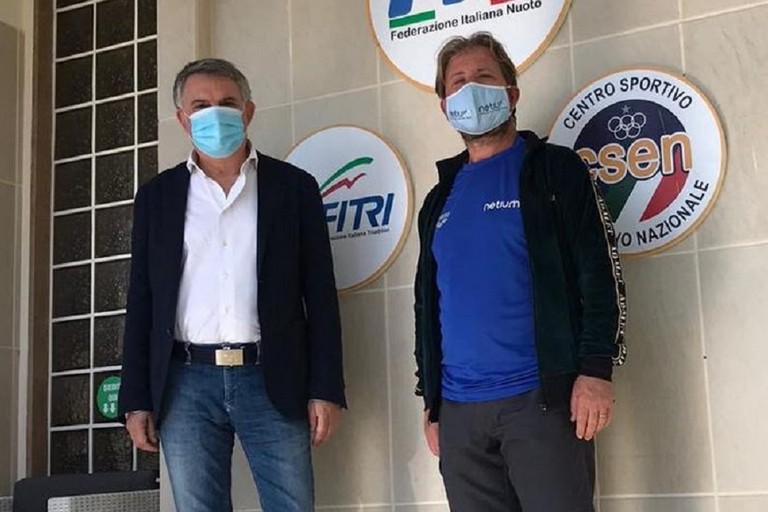Claudio Pannoli e Lorenc Feleqi della Netium