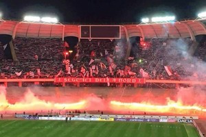 La curva Nord contro il Lanciano