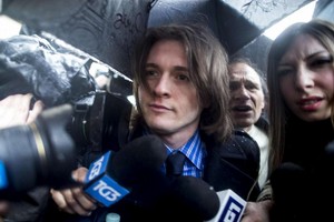 Raffaele Sollecito arriva in aula