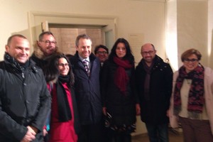 Foto di gruppo a fine serata. <span>Foto Marzia Morva</span>