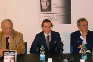 Raffaele, il papà Francesco ed Enzo Magistà. <span>Foto Gianluca Battista</span>