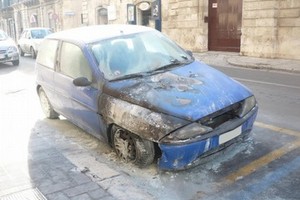 L'incendio avvenuto in via Bari