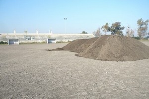 I lavori al campo sportivo Raffaele De Pergola