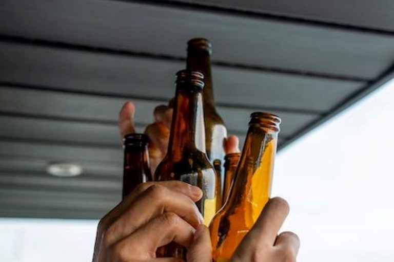 Bottiglie di birra in vetro
