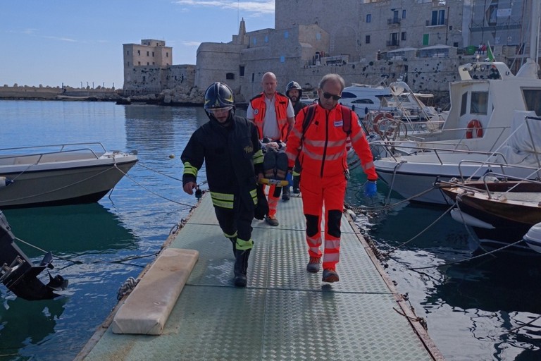 L'esercitazione avvenuta questa mattina in cala Porto