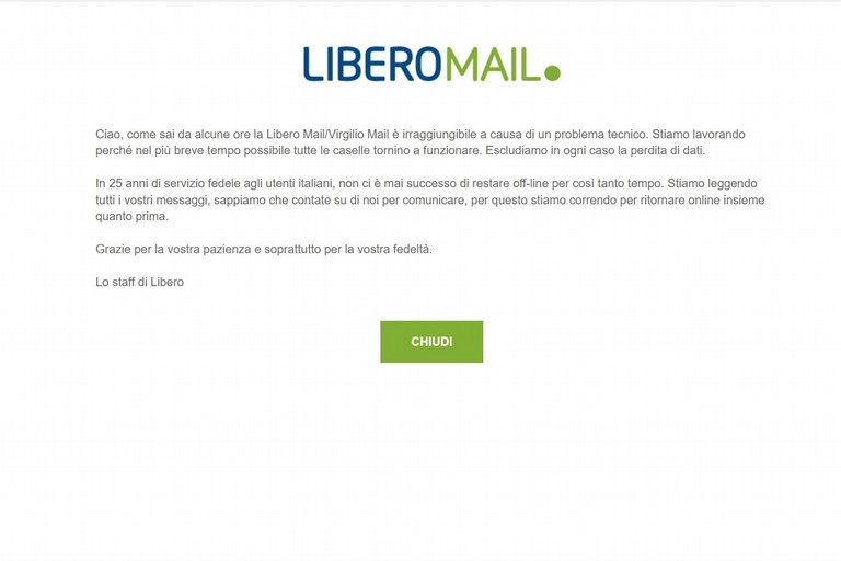 Il messaggio di Libero