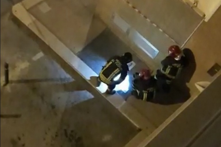 L'intervento dei Vigili del Fuoco