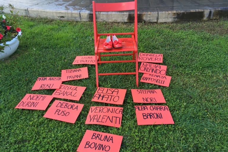 La sedia rossa sparita. <span>Foto Marzia Morva</span>