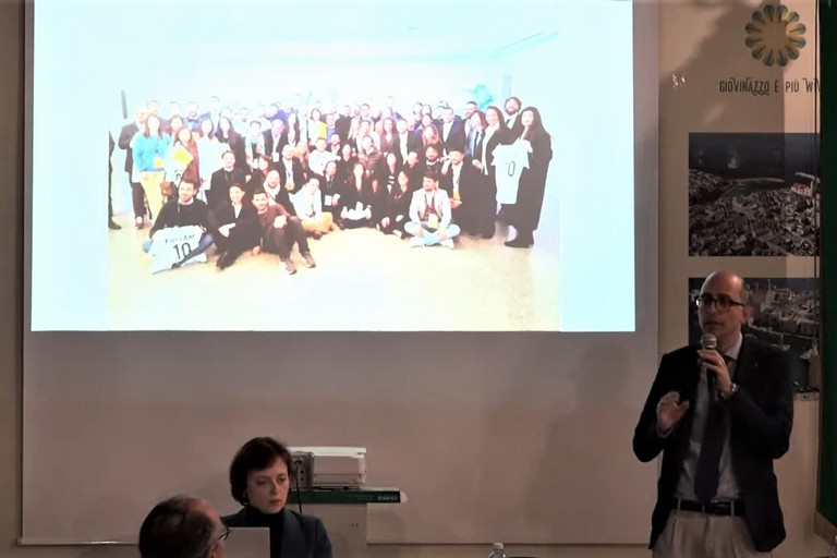 Michele Sollecito durante l'incontro con cittadini e stampa