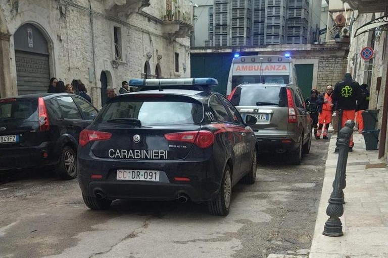 L'intervento dei Carabinieri e del 118