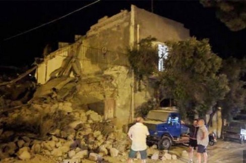 Una casa crollata ad Ischia