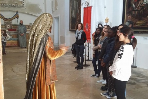Un momento della visita