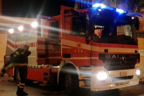 L'intervento dei Vigili del Fuoco