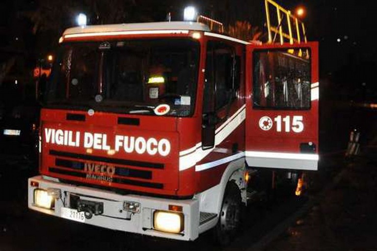 L'intervento dei Vigili del Fuoco