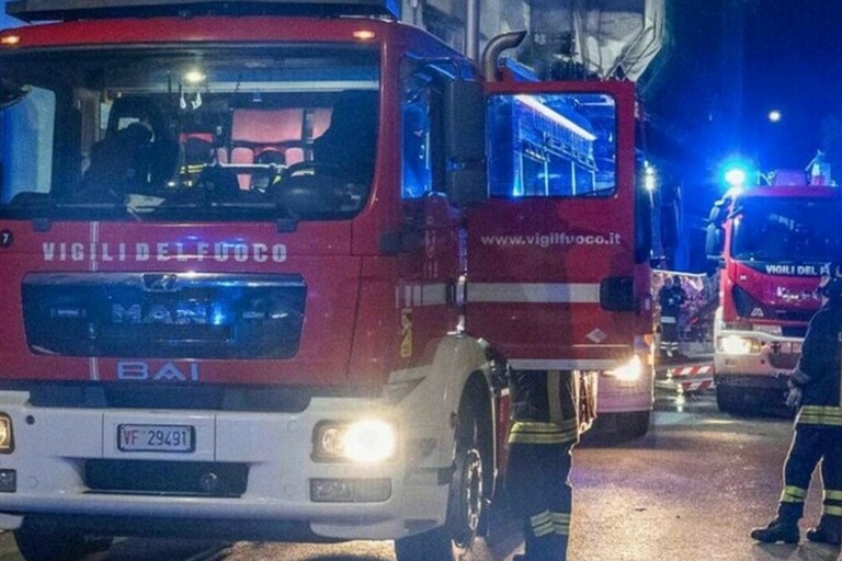 L'intervento dei Vigili del Fuoco