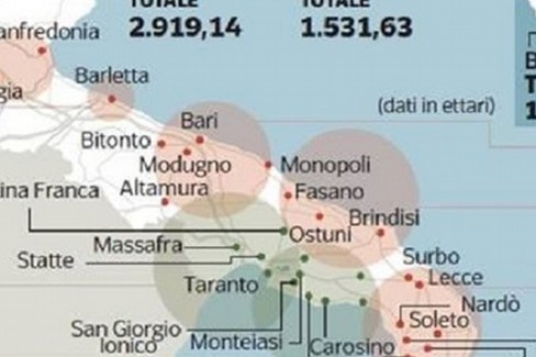 Una mappa della ZES Adriatica